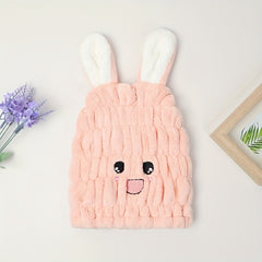 Cartoon Rabbit Hair Towel Absorbent Hair Drying Shower Cap