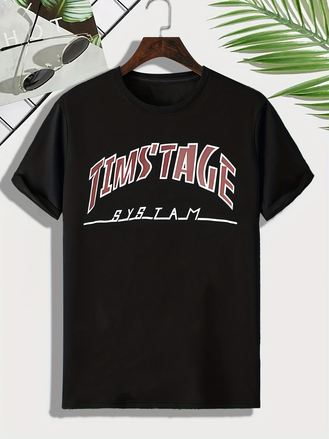 Men's Vintage Tim's T-shirt Casual Stretch Tee For Outdoor