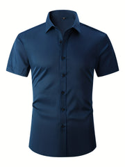 Men's Slim Formal Button Up Shirt for Business Occasion