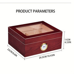 Large Capacity Men's Cigarette Box - Holds up to 50 Cigars