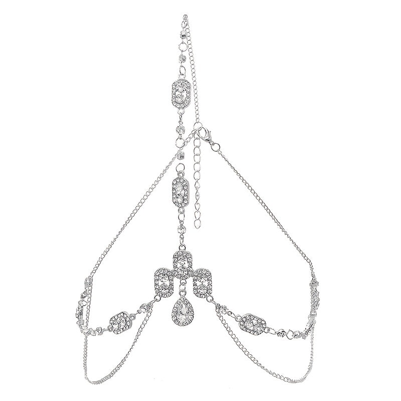 Rhinestone Chain Head Piece Headband Bridal Hair Accessories
