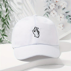 Love Gesture Embroidered Baseball Cap Sun Protection Hat