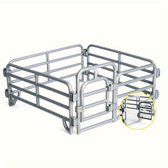 Rustic Farmhouse Decorative Fence PVC Model for Sand Table Play Gray