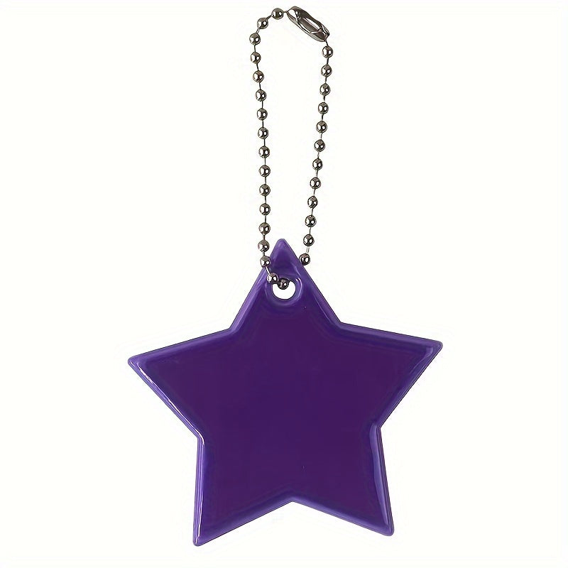 Outdoor Reflective Pentagram Backpack Pendant Night Riding Key Chain