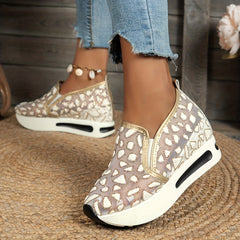 Women's Platform Wedge Shoes Mesh Slip On Rocker Shoes