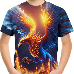 Boy's Phoenix Graphic T shirt 3D Print Casual Tee Kid's Clothing