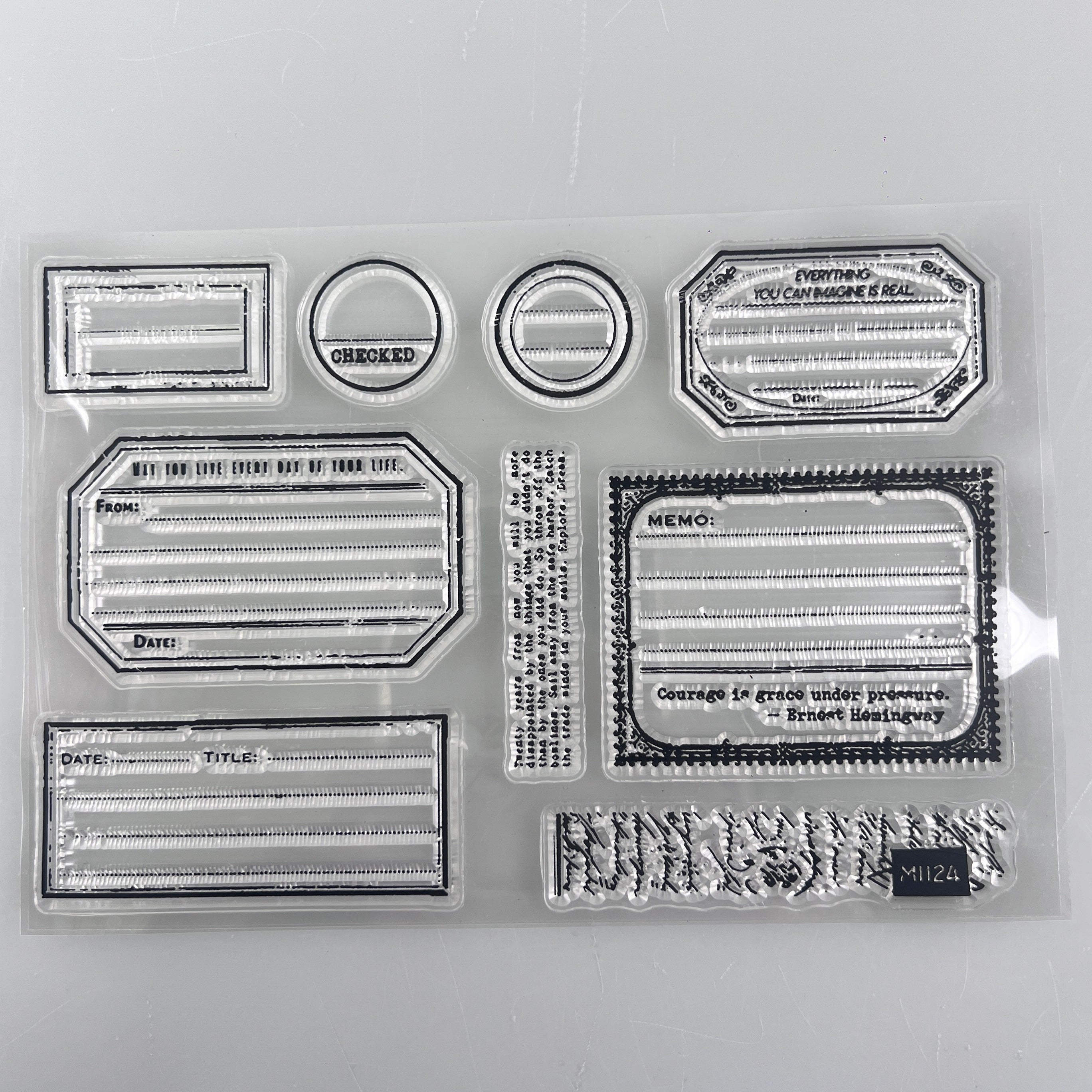 Label Stamps Stencils for DIY Scrapbook Decorative Craft Embossing