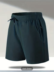 Quick Dry Breathable Active Shorts Men's Zip Pockets Gym Training