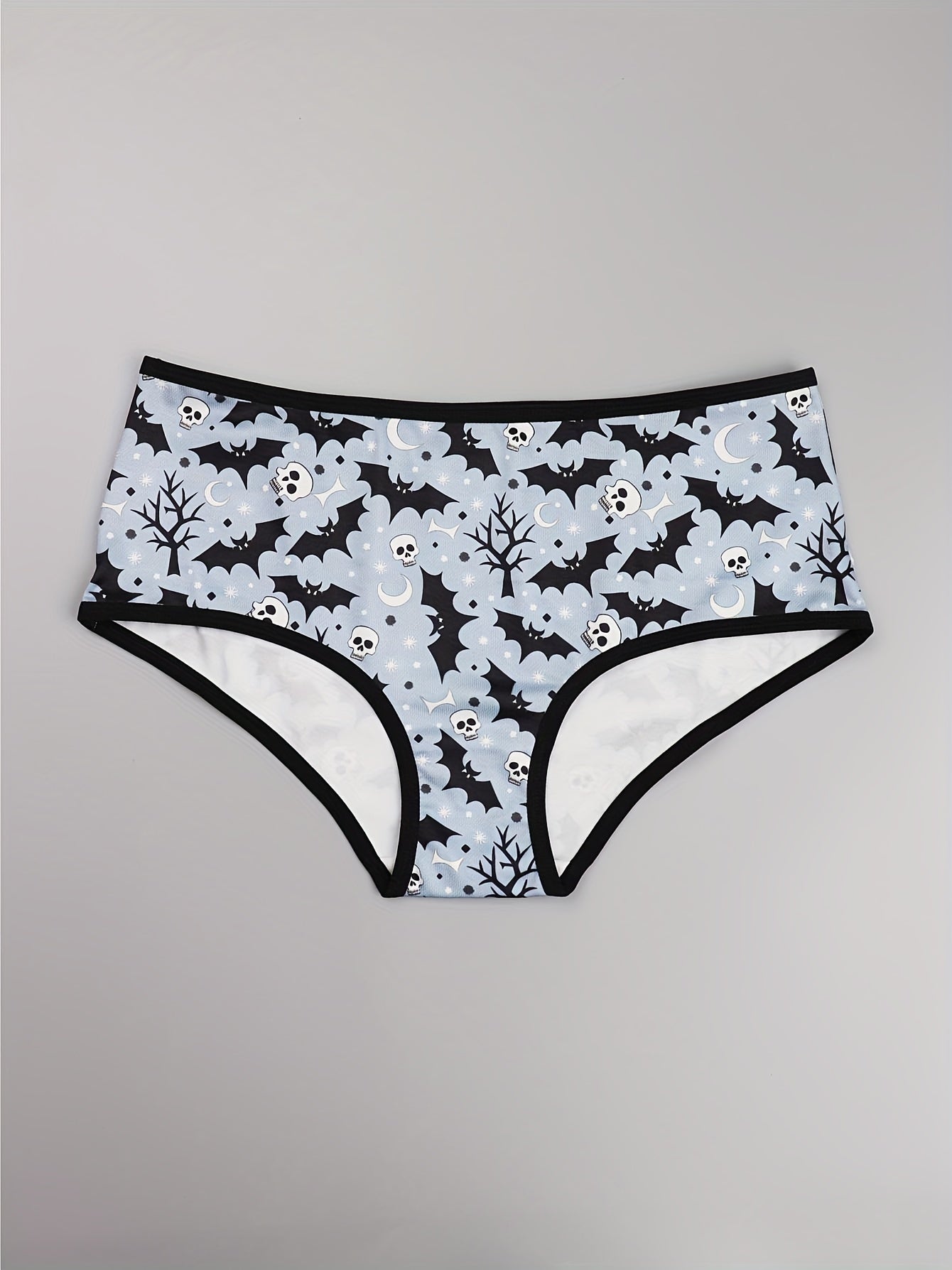3 Pack Plus Size Sexy Panties Set Women's Plus Skull & Eye Sun Print