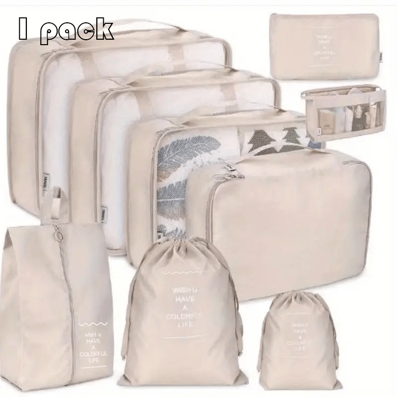 9 Pcs Travel Luggage Storage Bags Multifunctional Clothes Organizers