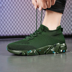 Men's Lace-up Sneakers Lightweight Breathable Athletic Shoes