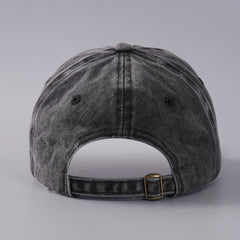 Vintage Washed Denim Baseball Cap Flying Turtle Curved Brim