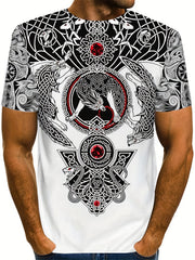 Men's Graphic Print T shirt Crew Neck Tee for Summer