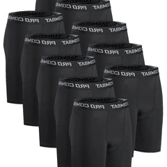 Men's 10pc Stretch Boxer Briefs Quick Dry Shorts for Fitness Running