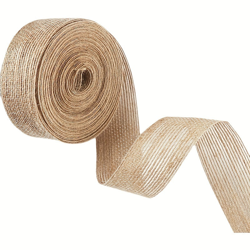 10m Natural Jute Ribbon Fish Silk Linen Roll Handicraft Decorative Ribbon