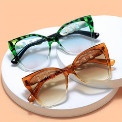 Cat Eye Sunglasses Chain Charm Gradient Glasses Summer Beach Party UV400