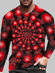 3D Pattern Print Men's Graphic Long Sleeves T-shirt Spring Autumn Tops