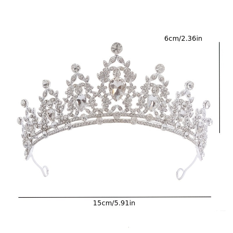 Colorful Rhinestone Crown Headband Bridal Wedding Princess Tiara