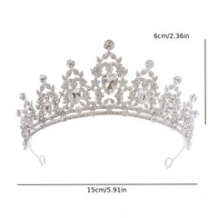 Colorful Rhinestone Crown Headband Bridal Wedding Princess Tiara