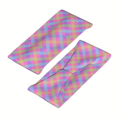 Men's Pastel Purple Pink Gradient Headband for Gym Running Soft Stretch Fit