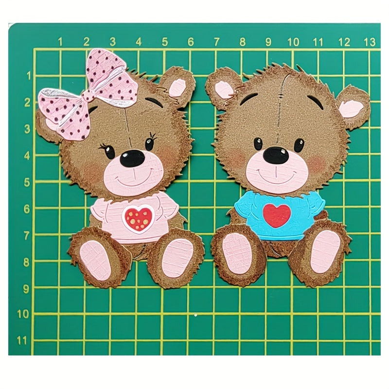1pc Animals Bears Cutting Dies Stencils for Cards Making Scrapbooking