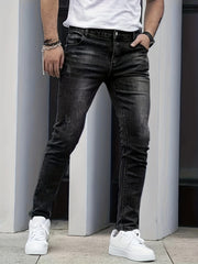 Men's Slim Fit Distressed Stretch Denim Jeans