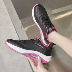Air Cushion Faux Leather Running Shoes
