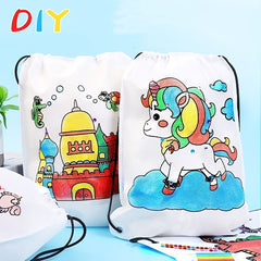 Graffiti Non-woven Backpack DIY Kids Environmental Bag