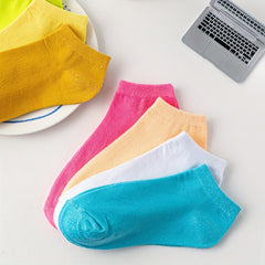 8 Pairs Solid Ankle Socks Soft & Comfy Women's Stockings