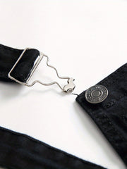 Ripped Overalls Men's Street Style Denim Pants