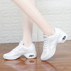 Solid Thick Sole Heightened Dance Shoes With Air Cushion