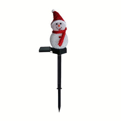 Solar Christmas Snowman Ground Plug in Light Outdoor Garden Light