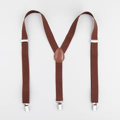 Adjustable 1" Wide Y Shape Suspenders for Men
