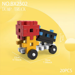 Dump Truck Shaped Large Block Toy 12" Construction Vehicle Assembly Gift