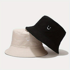 Happy Face Bucket Hat Double Sided Wear For Men