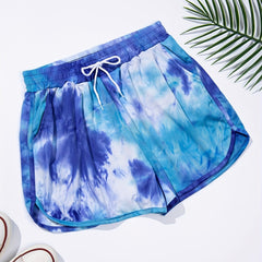 Tie Dye Drawstring Shorts Casual Shorts For Women