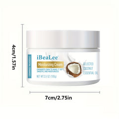 Coconut Moisturizer Body Hydrating Cream for Dry Skin 3.5 oz