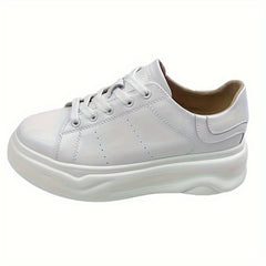 Vintage Chunky Solid Skate Shoes Wear Resistance Non Slip Flat Sneakers