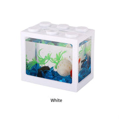 Small Plastic Fish Tank with Filter and LED Light