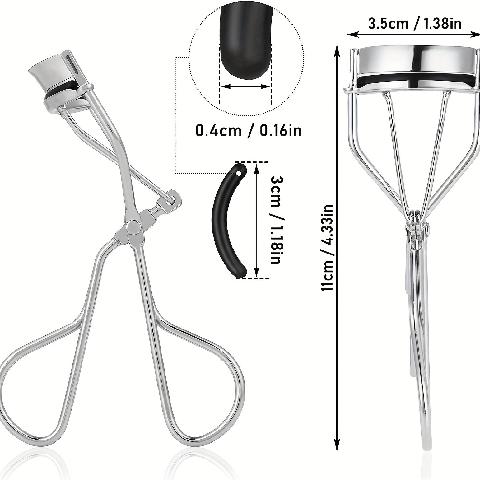 Professional Eyelash Curler Kit with 10 Replacement Pads