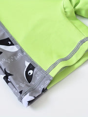 Shark Print Short Sleeve One Piece Swimsuit