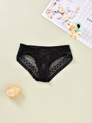 3 Pack Plus Size Floral Lace Cut Out Back High Stretch Panties Set