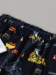 Boys Truck Under Construction T-shirt & Shorts Set