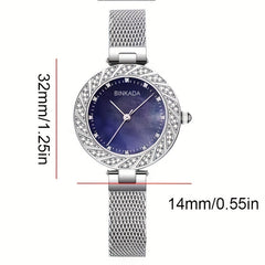 Alloy Small Circular Dial Quartz Watch