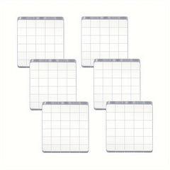 6pcs Acrylic Stamping Block Set Grid Lines DIY Scrapbook Card Making