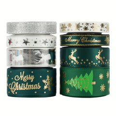 Christmas Ribbon Double sided Thread Ribbon Gift Packaging Decoration Ribbon