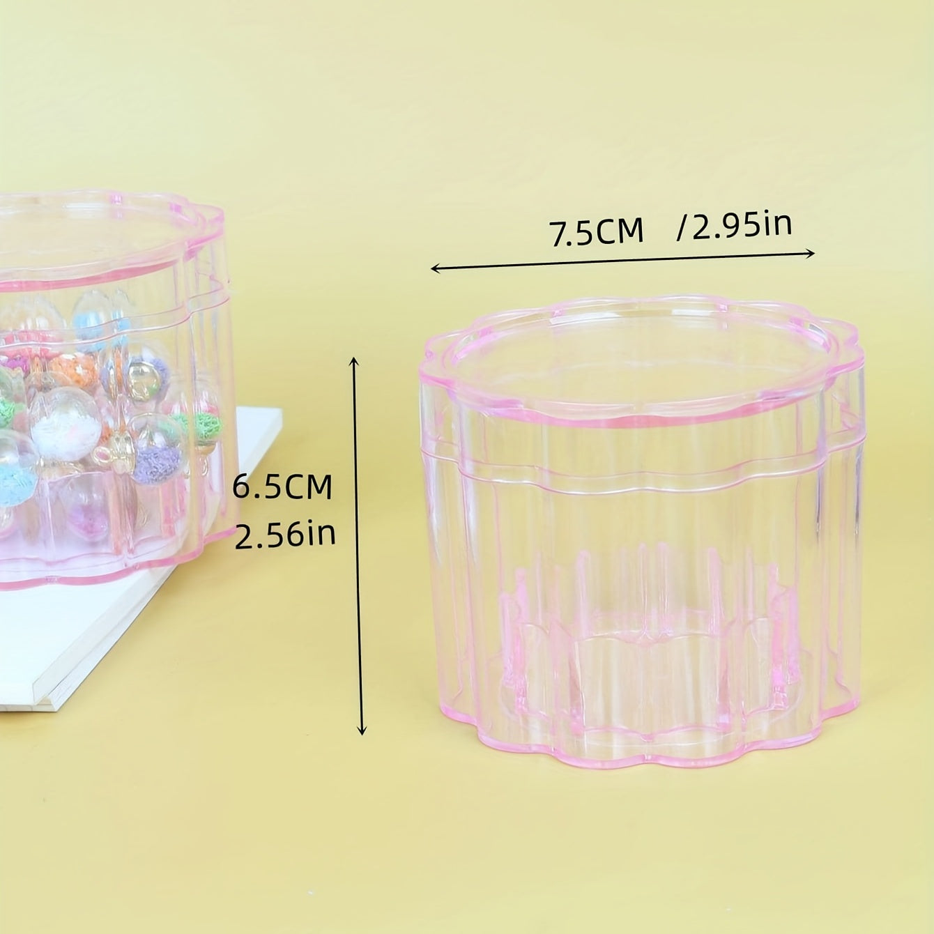 Clear Storage Box Container Organizer for Jewelry Makeup Accessories