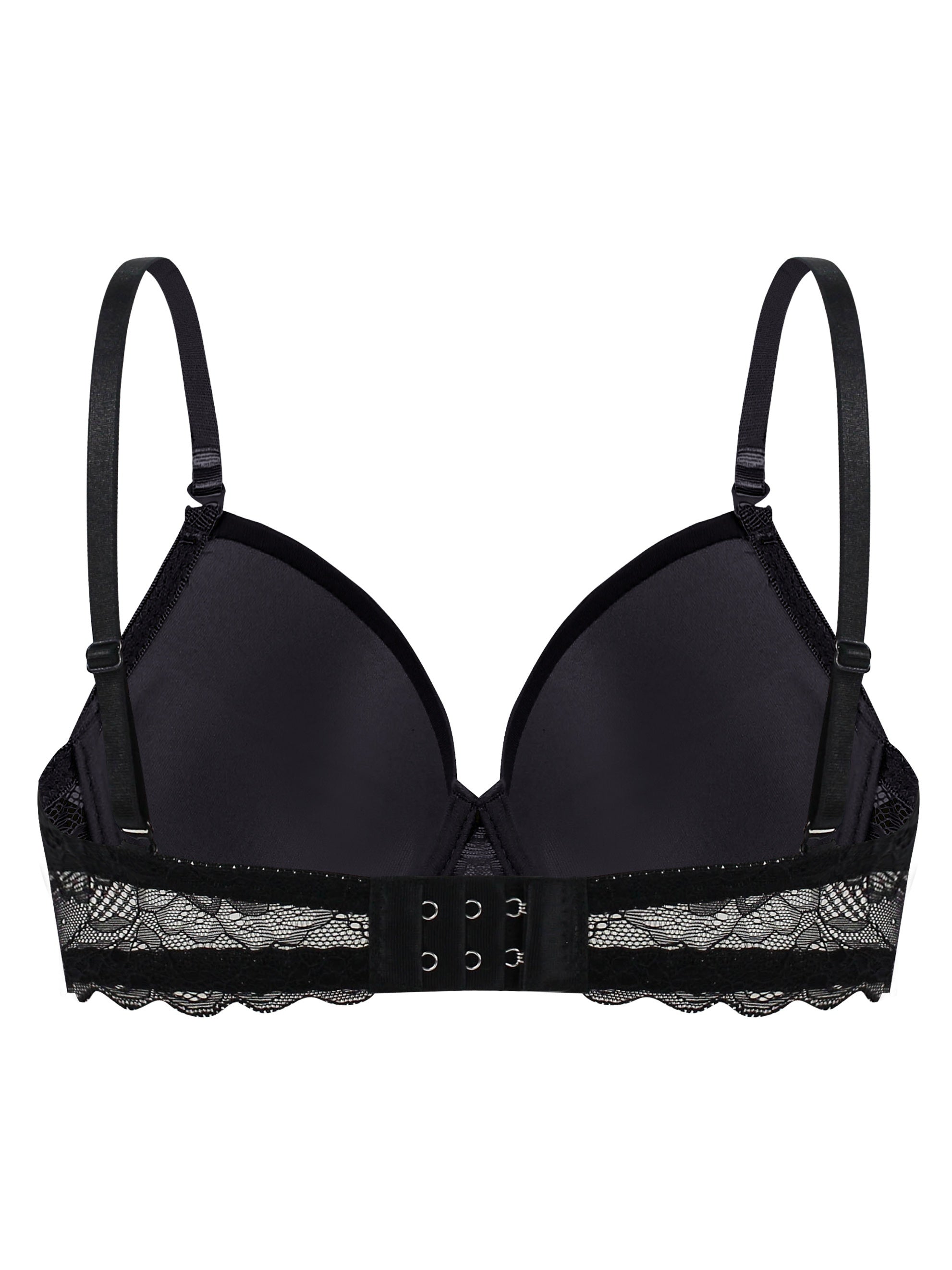 Solid Lace Stitching Bra Push Up Anti-sagging Everyday Bra