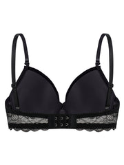 Solid Lace Stitching Bra Push Up Anti-sagging Everyday Bra