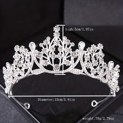 Golden Princess Tiara Crown Rhinestone Hair Accessories